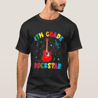 Kinder 4e graads Rockstar elektrisch gitaar terug T-shirt