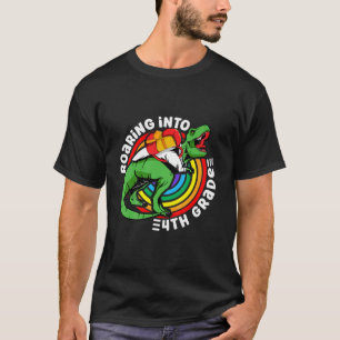 Kinder 4e graddinosaurus roaring t rex terug naar t-shirt