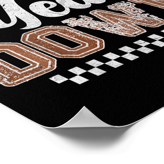 Kinder 4e Jaar Down Football Verjaardagsfeest 4e B Poster (Hoek)