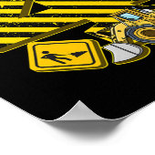 Kinder 4e jaardiummer I 4 jaar bouwer Poster (Hoek)