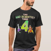 Kinder 4e Shirt van de geboorte - Mad Scientist Pa (Voorkant)