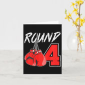 Kinder 4e Verjaardag Boksen Jongen 4 Jaar Oude Bok Kaart (Gele Bloem)