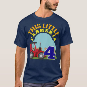 Kinder 4e verjaardag Deze kleine boer is 4 Boerder T-shirt