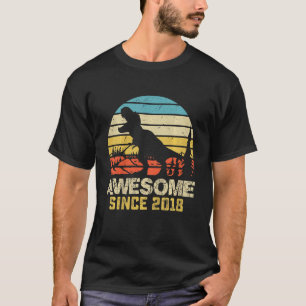 Kinder 4e verjaardag Dinosaur Rex Geweldige 2018 4 T-shirt