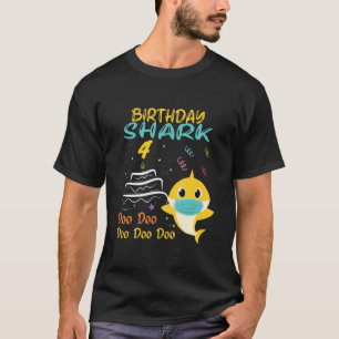 Kinder 4e verjaardag Haaien 4 jaar oud Doo Doo in  T-shirt