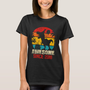Kinder 4e verjaardag Jongen Dinosaur 4 jaar oud me T-shirt