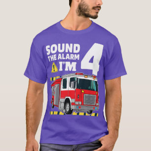 Kinder 4e verjaardag Jongen Vuur 4 jaar oud F T-shirt
