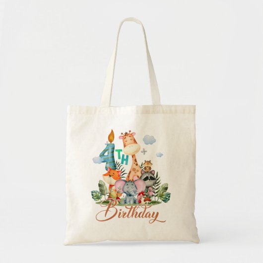 Kinder 4e verjaardag jongens meisjes 4 jaar oud Sa Tote Bag (Voorkant)