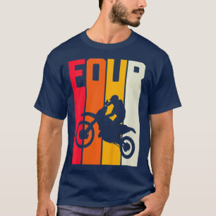 Kinder 4e Verjaardag Retro Motorcross 4 Jaar Jonge T-shirt