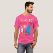 Kinder 4e Verjaardag Schattigee Astronomie Rocket T-shirt (Voorkant volledig)