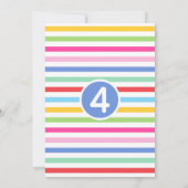 Kinder 4e Verjaardag Schattigee Regenboog Foto Har Kaart (Achterkant)