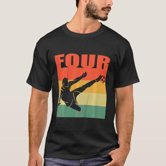 Kinder 4e verjaardag van het 4-jarig ouderwets mei t-shirt (Voorkant)