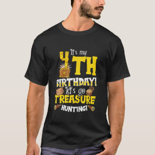Kinder 4e verjaardag van het citaat van de piraten t-shirt