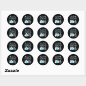 Kinder 4e Verjaardagsfeest Bowling Boy 4 jaar oude Ronde Sticker (Vel)