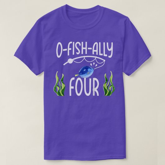 Kinder 4e Vis met de Birthday Funny Pun 207 T-shirt (Design voorkant)