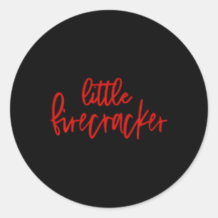 Kinder 4th of July Little Firecracker Patriotic US Ronde Sticker