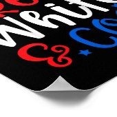 Kinder 4th of July rood wit en cool patriottische  Poster (Hoek)