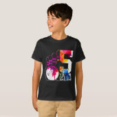 Kinder 5 jaar Geweldige bowling 5e verjaardag T-shirt (Voorkant volledig)