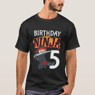 Kinder 5 jaar oud 5 jaar oud 5 jaar oud Ninja Birt T-shirt