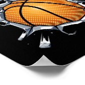 Kinder 5 Jaar Oud Basketbal Verjaardagsfeest Thema Poster (Hoek)