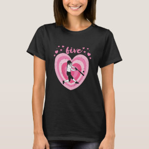 Kinder 5 jaar oud Cute Baseball Birthday Girl 5th  T-shirt