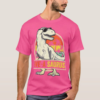 Kinder 5 jaar oud dinosaurus 5 dag oud t-shirt