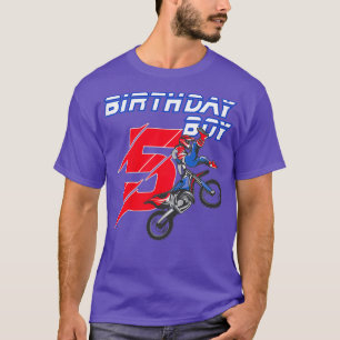 Kinder 5 Jaar Oud Dirt Bike Verjaardag T Motorcros T-shirt