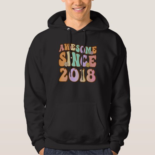 Kinder 5 jaar oud Geweldige sinds 2018 5e verjaard Hoodie (Voorkant)