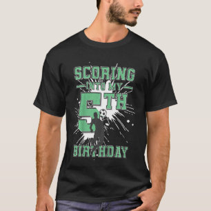 Kinder 5 jaar oud scoren in mijn 5e verjaardag soc t-shirt
