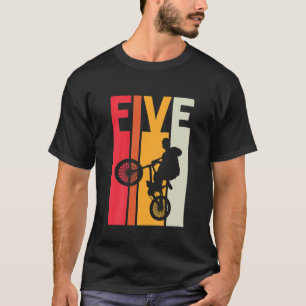 Kinder 5 jaar oude BMX Birthday Gift Party boekt v T-shirt