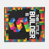Kinder 5 jaar oude bouwstenen brick 5 jaar fleece deken (Voorkant (Horizontaal))