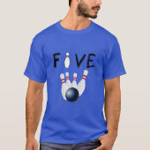 Kinder 5 jaar oude Bowling Birthday Party 5th Birt T-shirt (Voorkant)