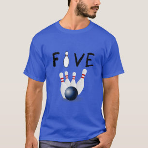 Kinder 5 jaar oude Bowling Birthday Party 5th Birt T-shirt