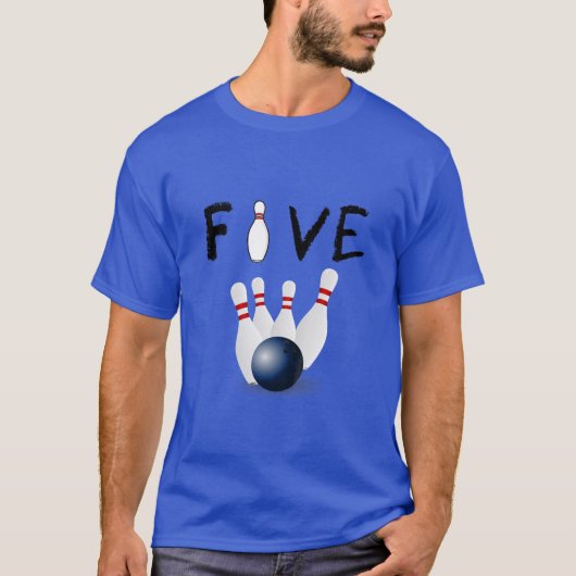Kinder 5 jaar oude Bowling Birthday Party 5th Birt T-shirt (Voorkant)