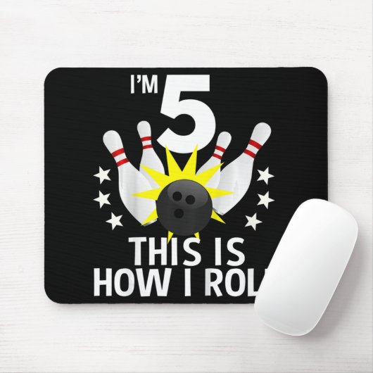 Kinder 5 jaar oude Bowling Birthday Party How I Ro Muismat (Met muis)