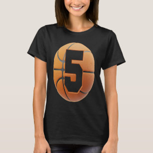 kinder 5 jaar Oude dag jongens basketbal vijfde ge T-shirt
