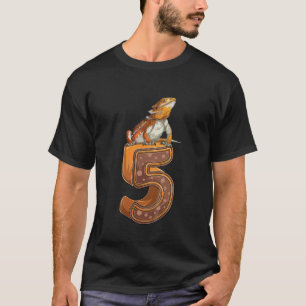 Kinder 5 jaar oude draak reptiel 5th Birthda T-shirt