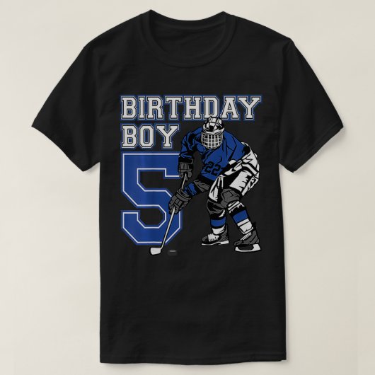 Kinder 5 jaar oude ijshockey naar de geboorte Part T-shirt (Design voorkant)