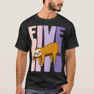 Kinder 5 jaar oude luike gleuf geboorte meisje 5 d t-shirt