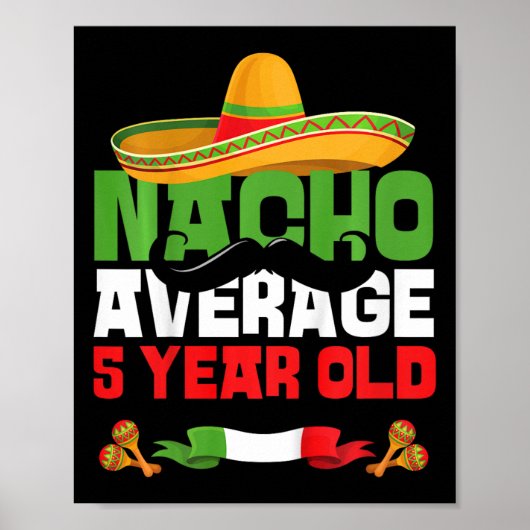 Kinder 5 jaar oude Mexicaanse Fiesta 5e verjaardag Poster (Voorkant)