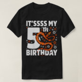 Kinder 5 jaar oude slang 5e verjaardag Boa Pytho T-shirt (Design voorkant)