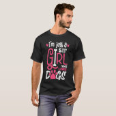 Kinder 5-jarig meisje dat van Dogs Puppy Kinder 5t T-shirt (Voorkant volledig)