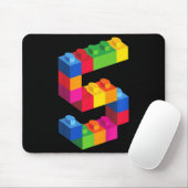 Kinder 5-jarige bouwstenen Blokkeren 5 Muismat (Met muis)