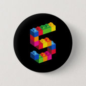 Kinder 5-jarige bouwstenen Blokkeren 5 Ronde Button 5,7 Cm (Voorkant)