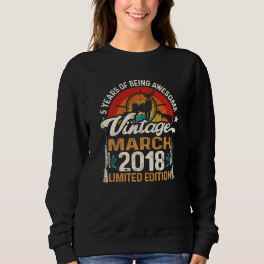 Kinder 5-jarige jager Maart 2018 5th Trui (Voorkant)