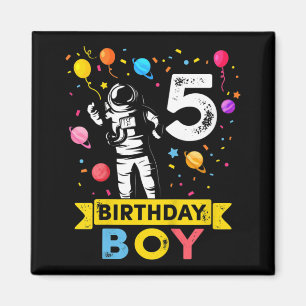 Kinder 5-jarige jongen Astronaut 5th Birthday Boy Magneet