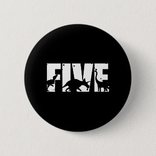 Kinder 5-jarige jongen Dinosaur T Rex Gift Ronde Button 5,7 Cm