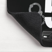 Kinder 5-jarige politieman op zaterdag Cop Car 5t Muismat (Hoek)