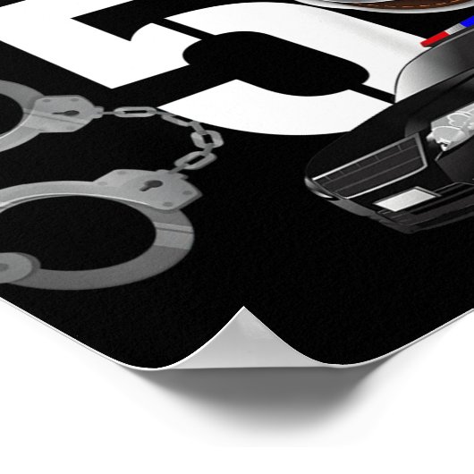 Kinder 5-jarige politieman op zaterdag Cop Car 5t Poster (Hoek)