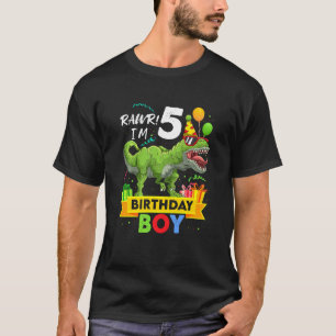 Kinder 5 verjaardagsjongen 5 jaar oude dinosaurus t-shirt